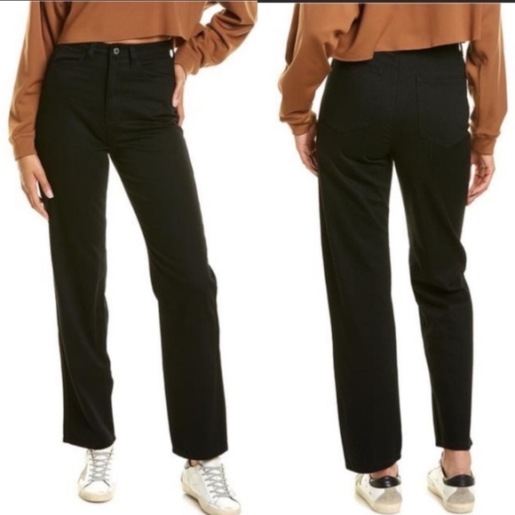 NWT WeWoreWhat Mom Rigid Denim Jeans in Jet Black Size 25 - Picture 1 of 8